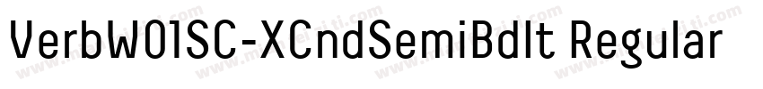 VerbW01SC-XCndSemiBdIt Regular字体转换